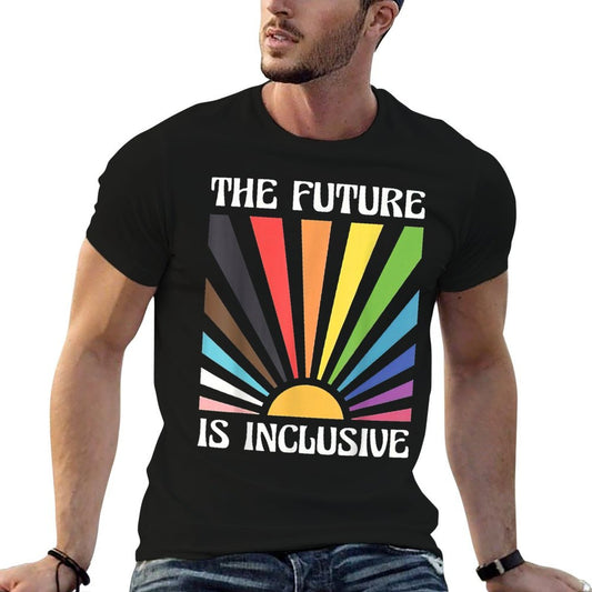 Retro The Future Is Inclusive Rainbow Pride  Quick-drying T-Shirt