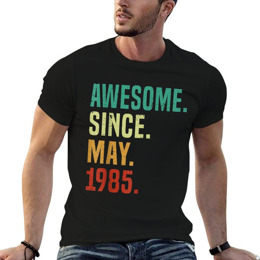 40 Years Old Awesome Since May 1985 40th Birthday  Wrinkle-resistant T-Shirt