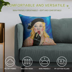 Jane at The Mirror Soft Fade-Resistant Throw Pillow