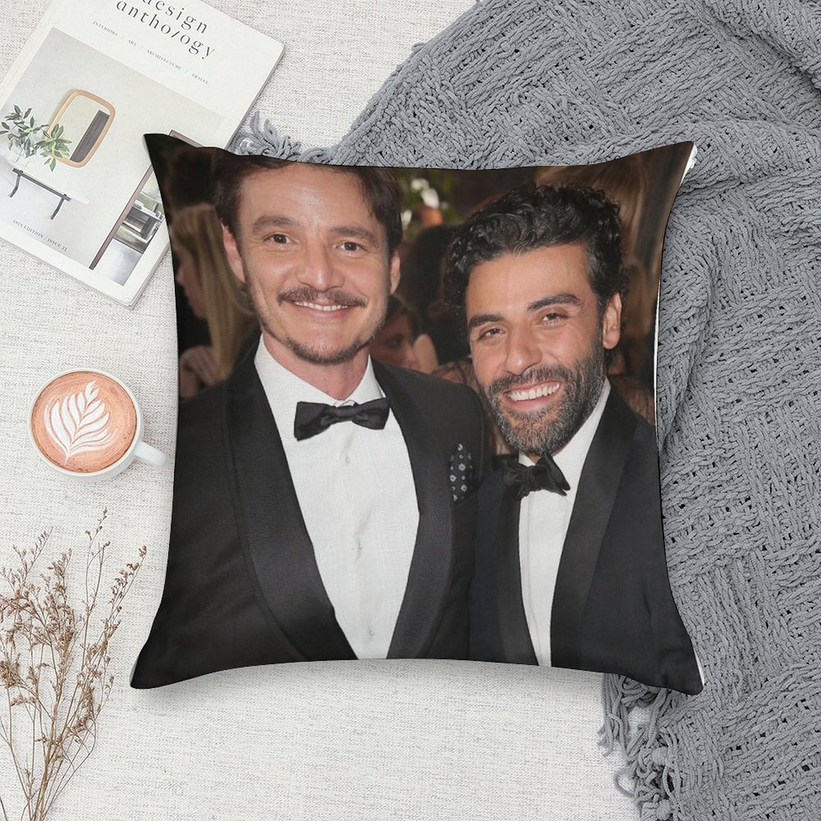 Oscar Isaac & Pedro Pascal Soft Anti-Pilling Throw Pillow
