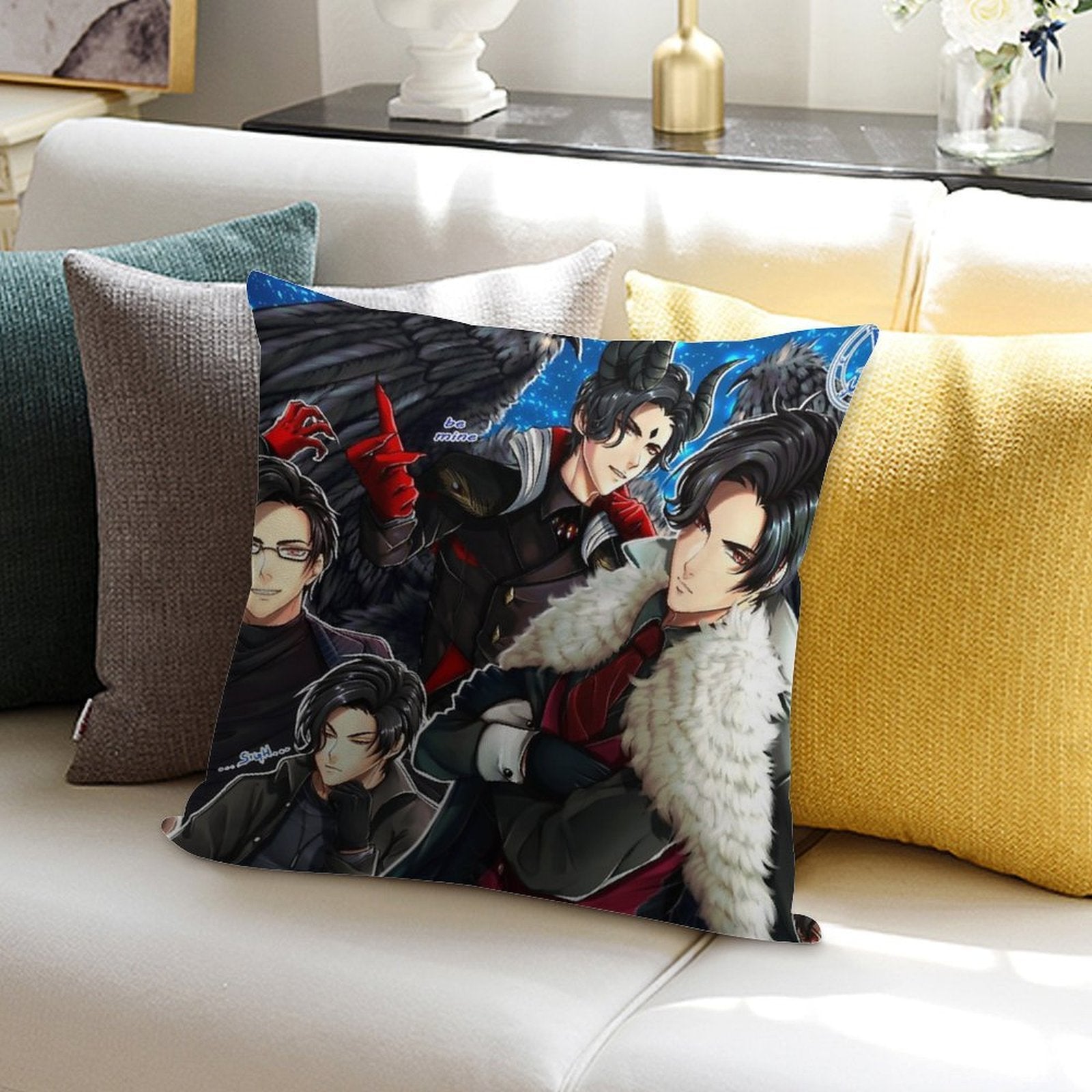 Lucifer Obey Me Soft Bedroom Essential Throw Pillow