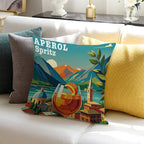 Aperol Spritz Poster Soft Home Decor Throw Pillow
