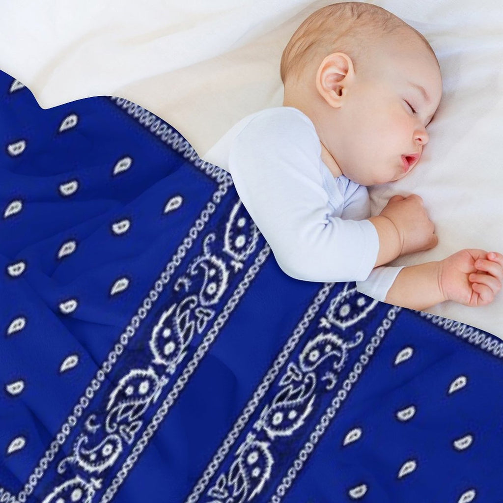 Blue Bandana Multi-functional Throw Blanket