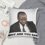 Why Are You Gae Meme Uganda Gay Rights Interview Viral Video Soft Decorative Cover Throw Pillow