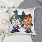 Gwen And Courtney Total Dramarama Soft Hidden Zipper Throw Pillow