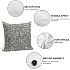 William Morris Snakeshead (grey) Pattern Soft Gift Ready Throw Pillow