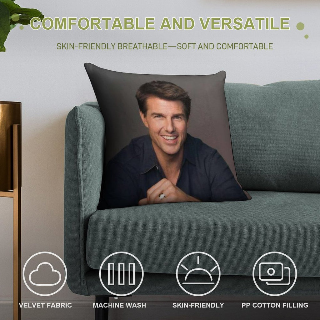 Handsome Actor Soft Skin-Friendly Throw Pillow