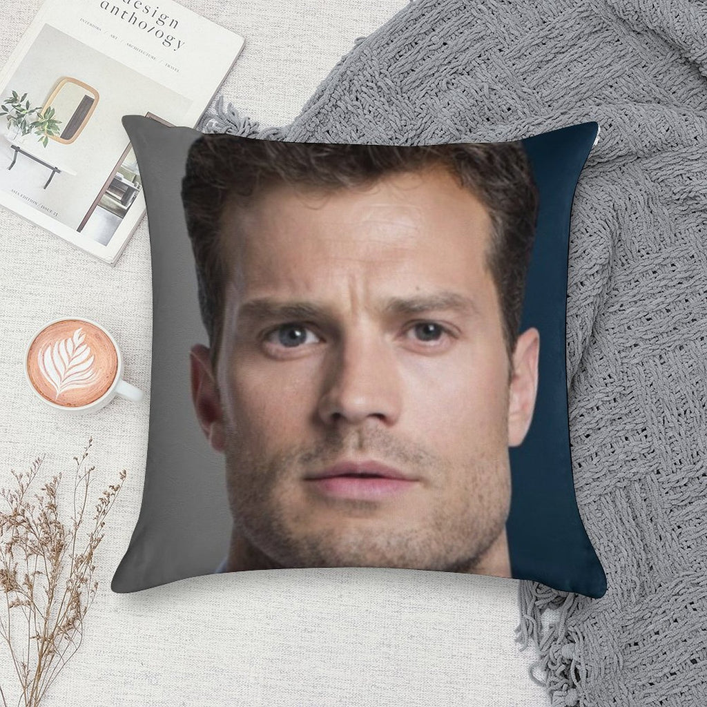 Jamie Dornan Soft High-Density Material Throw Pillow