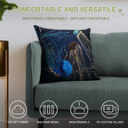Metallic Jellyfish IV Soft Short Plush Fabric Throw Pillow
