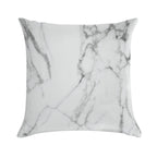 White Marble with Grey Veins Soft Fade-Resistant Throw Pillow