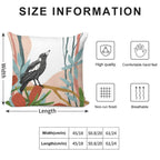 Australian Magpie Amongst Banksia Flowers Soft Durable Construction Throw Pillow