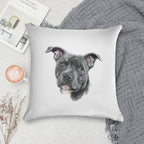 Blue Staffy Soft Warmth Comfort Throw Pillow