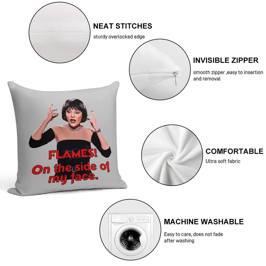 Flames! On The Side of My Face - Clue - Mrs. White Soft Luxury Feel Throw Pillow