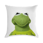 Kermit The Amphibian Soft Luxury Feel Throw Pillow