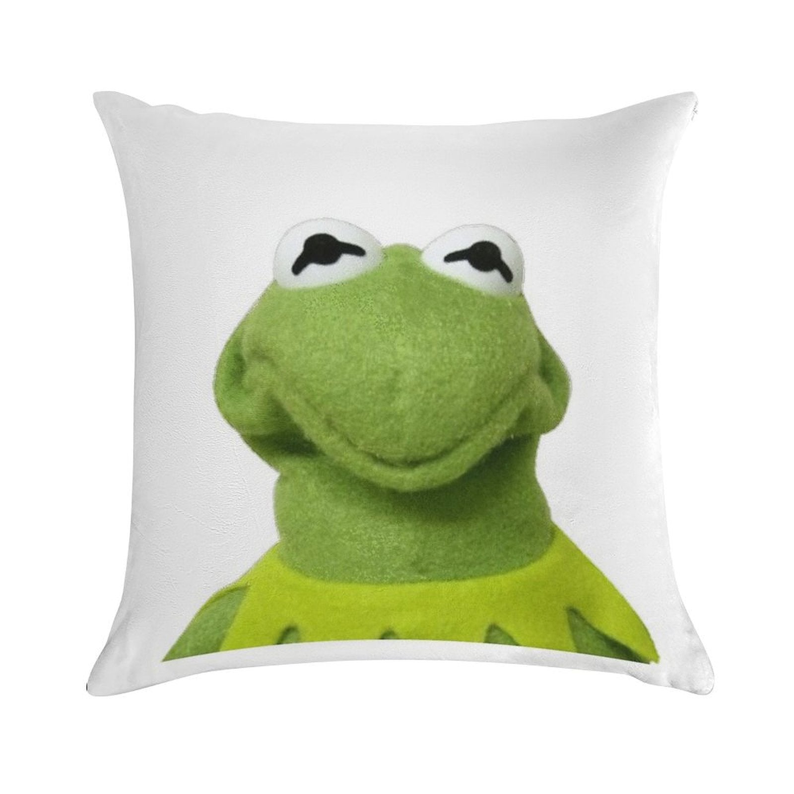 Kermit The Amphibian Soft Luxury Feel Throw Pillow