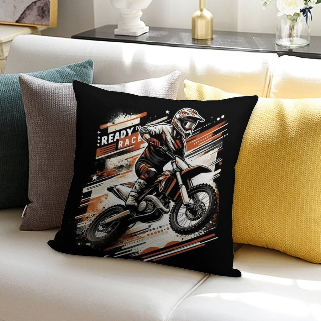 Ready to Race Ktm Super Moto Racing Soft Bedroom Essential Throw Pillow