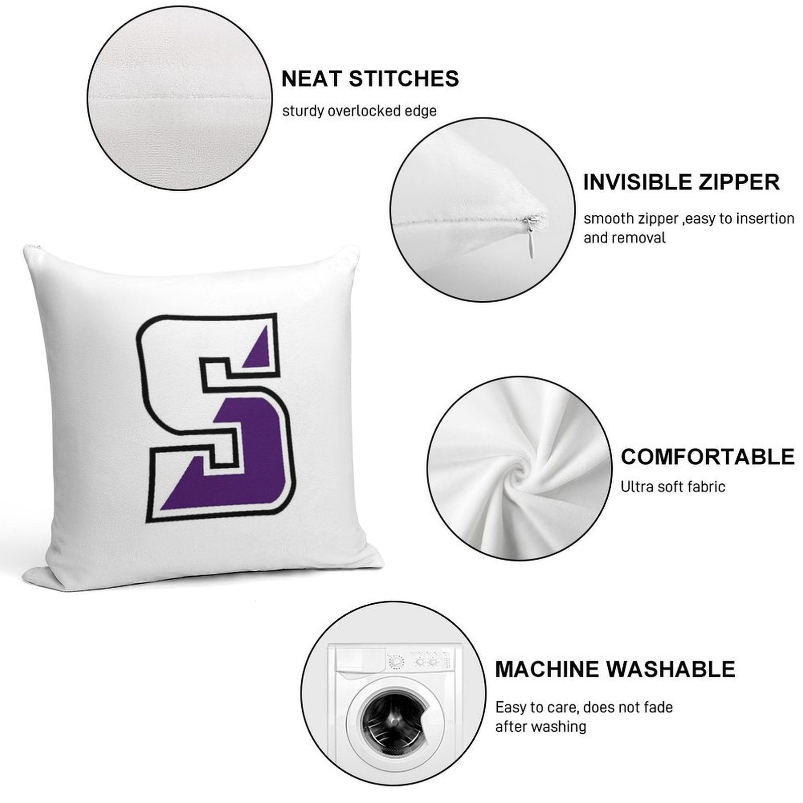 SCRANTON S Soft Hidden Zipper Throw Pillow
