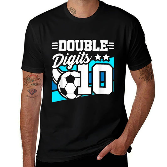 Soccer Boy Birthday 10 Year Old Double Digits 10th Birthday  Odor-resistant T-Shirt