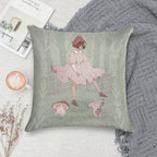 Dancing Mushrooms Soft Multiple Sizes Throw Pillow