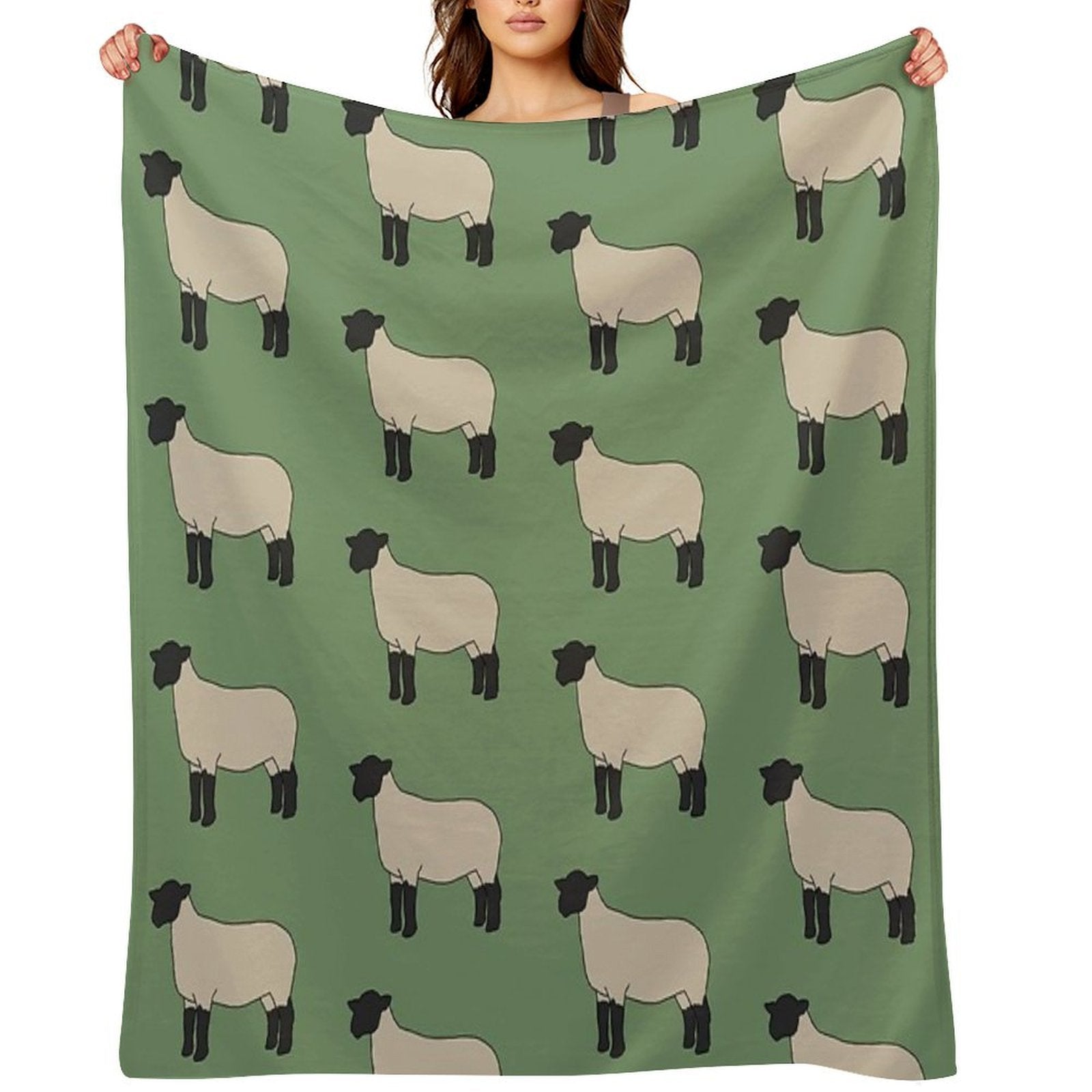 Suffolk Sheep All-season Throw Blanket