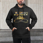 8 Years Down Forever to Go Couple 8th Wedding Anniversary Medium-Weight Fabric Hoodie