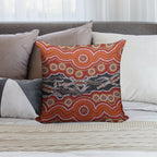 Australian Aboriginal Art Soft Ultra-Soft Texture Throw Pillow
