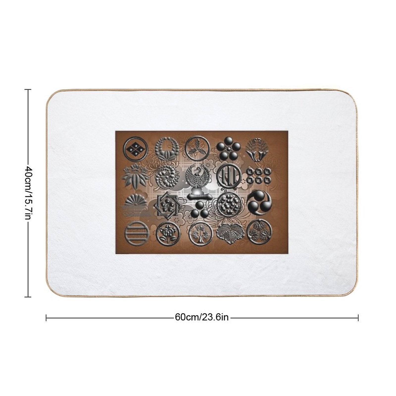 Emblem of  Samurai  Pet-Safe Bath Mat