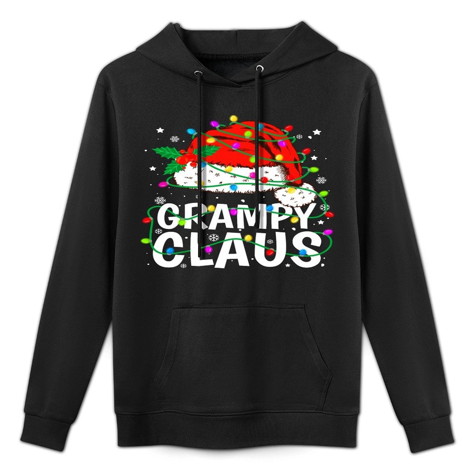 Grampy Claus Christmas Lights Pajama Family Matching Durable Construction Hoodie