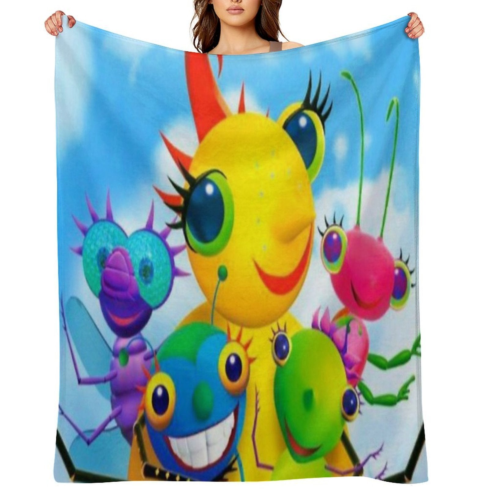 Miss Spiders Sunny Patch Friends Sustainable Throw Blanket