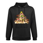 Pug Dogs Tree Christmas Sweater Xmas Pet Animal Dog Gifts for Men Women Kids Pilling-Resistant Hoodie
