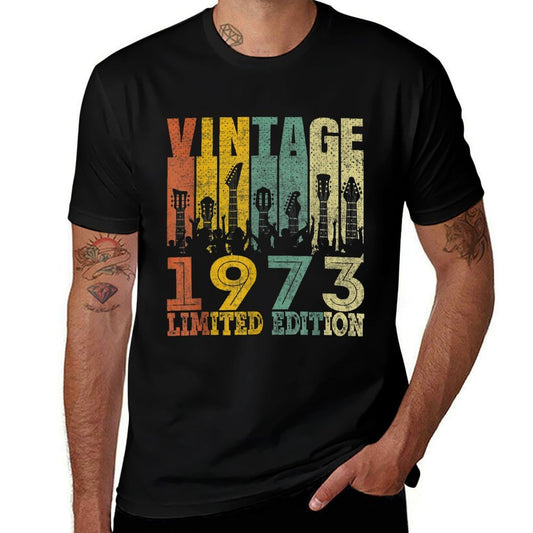 Vintage 1973 Birthday Gifts, Guitar Lovers 50th Birthday  Quick-drying T-Shirt