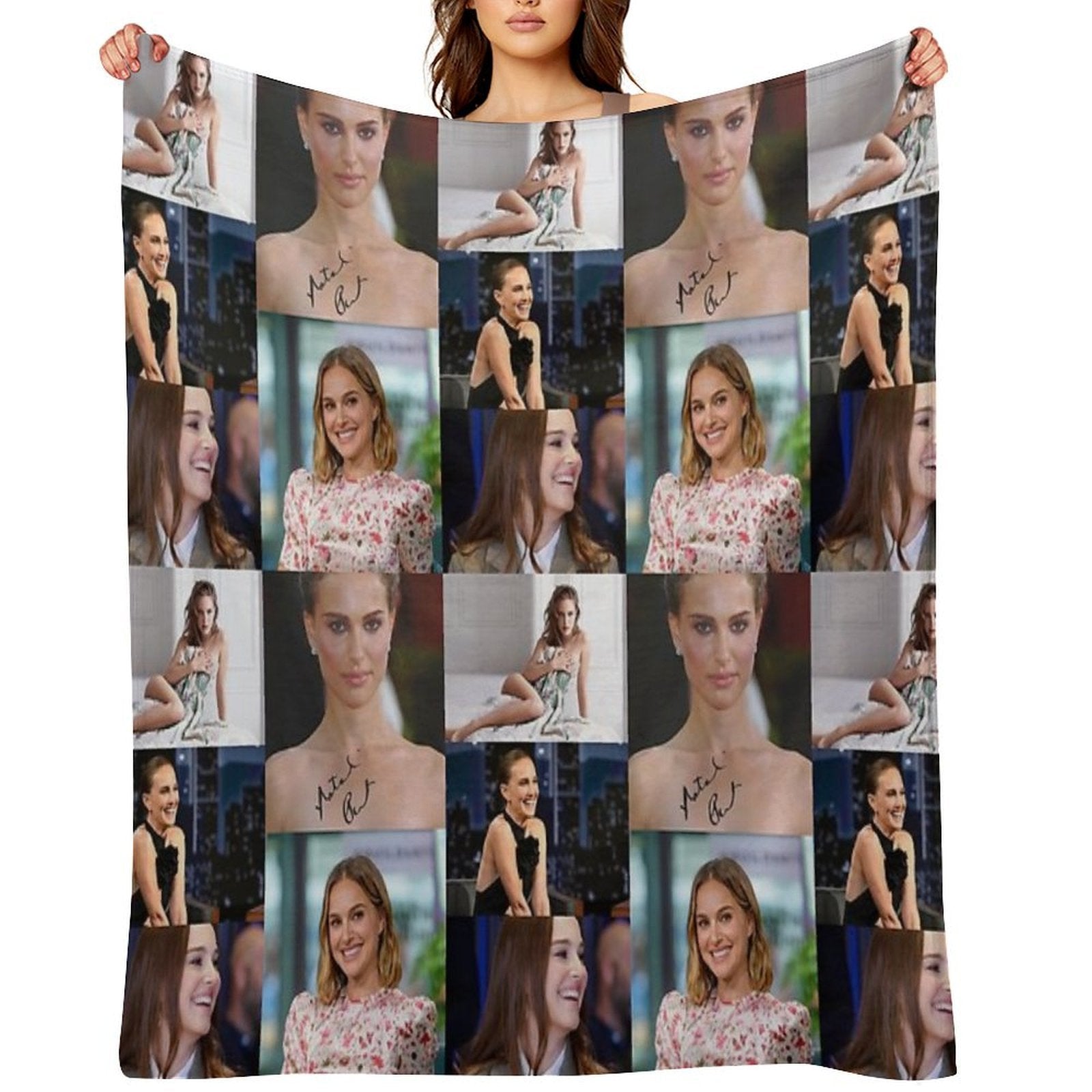 Natalie Portman Signed Velvety-soft Throw Blanket