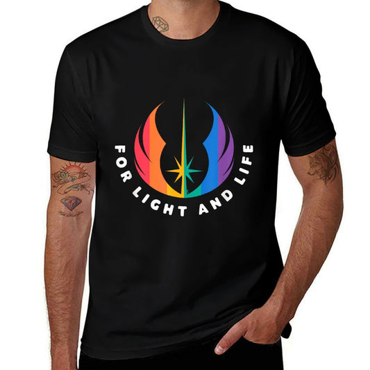 Star Wars Pride Rainbow Jedi Order Symbol For Light And Life  Lightweight T-Shirt