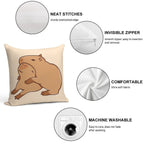 Hugging Capybaras Soft Easy Maintenance Throw Pillow