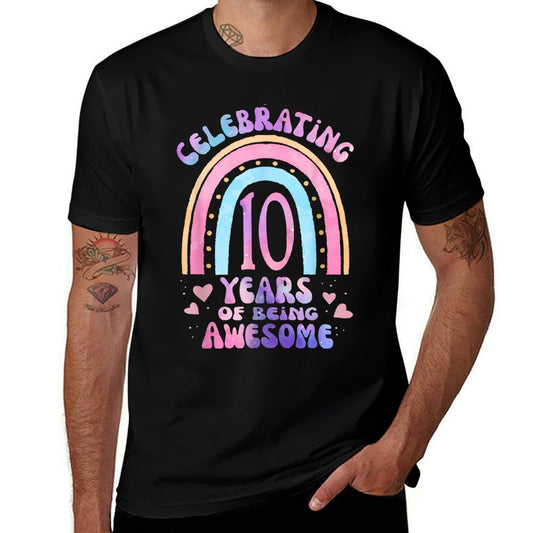 10th Birthday Girl Tie Dye 10 Years Of Being Awesome Bday  Affordable Price T-Shirt