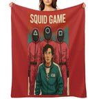 Squid Game with Cartoon-style Velvety-soft Throw Blanket