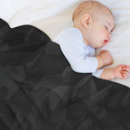 Graphic Camo Dark Grey Shrink-resistant Throw Blanket