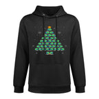 Peacock Lover Christmas Tree Lights Santa Hat Peacock Xmas Customizable Surface Hoodie