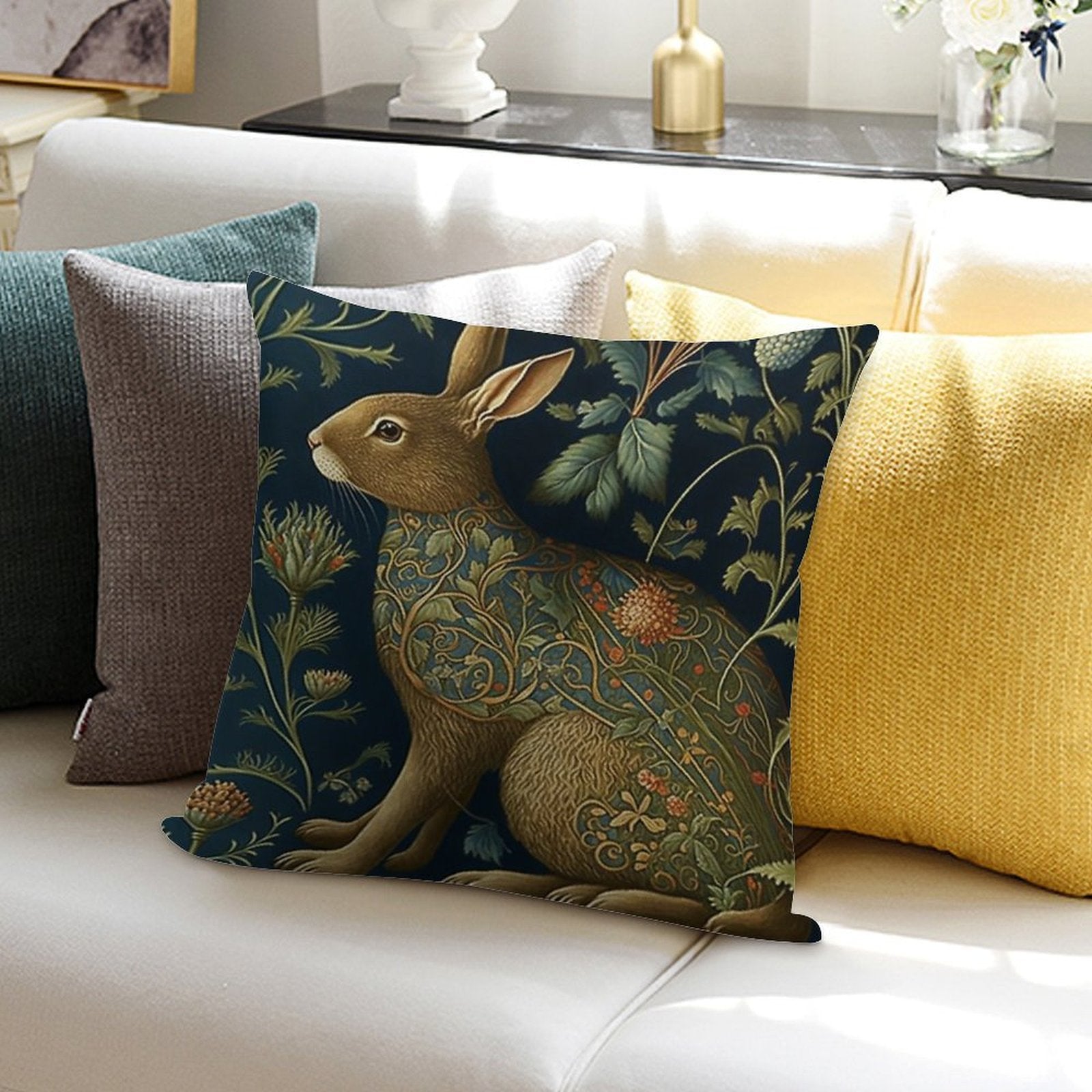 Rabbit Warren Soft Washable Throw Pillow