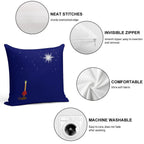 Moravian Star And Moravian Candle In The Sky... Soft Reinforced Edging Throw Pillow