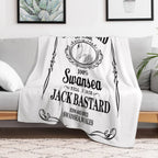 SWANSEA - JACK BASTARD B+W Easy Care Throw Blanket