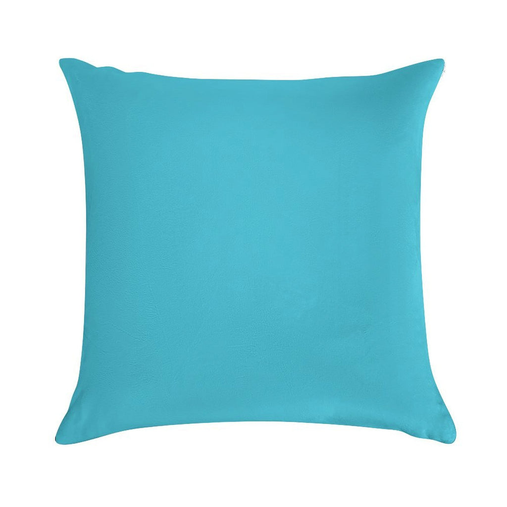Turquoise Soft Reinforced Edging Throw Pillow