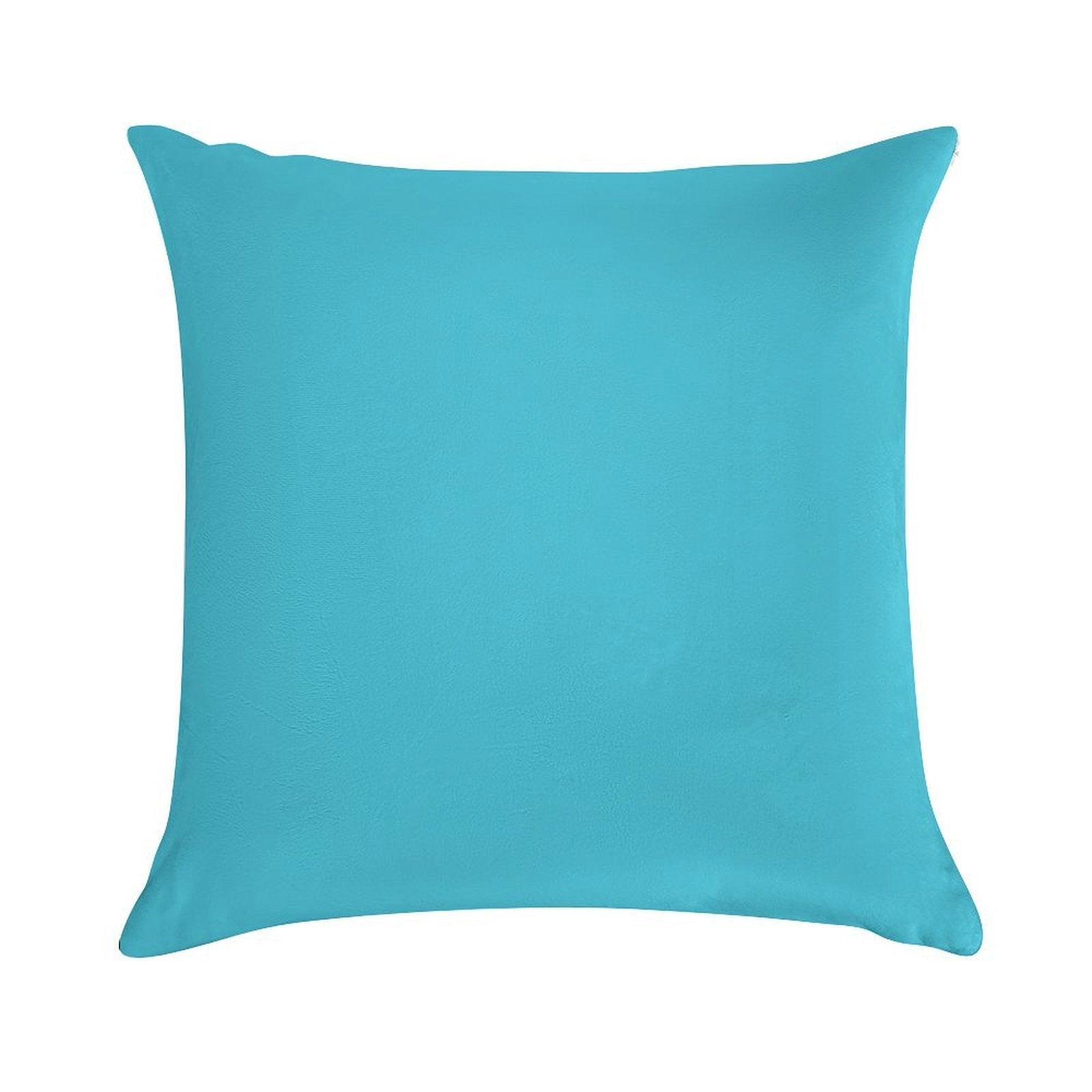 Turquoise Soft Reinforced Edging Throw Pillow