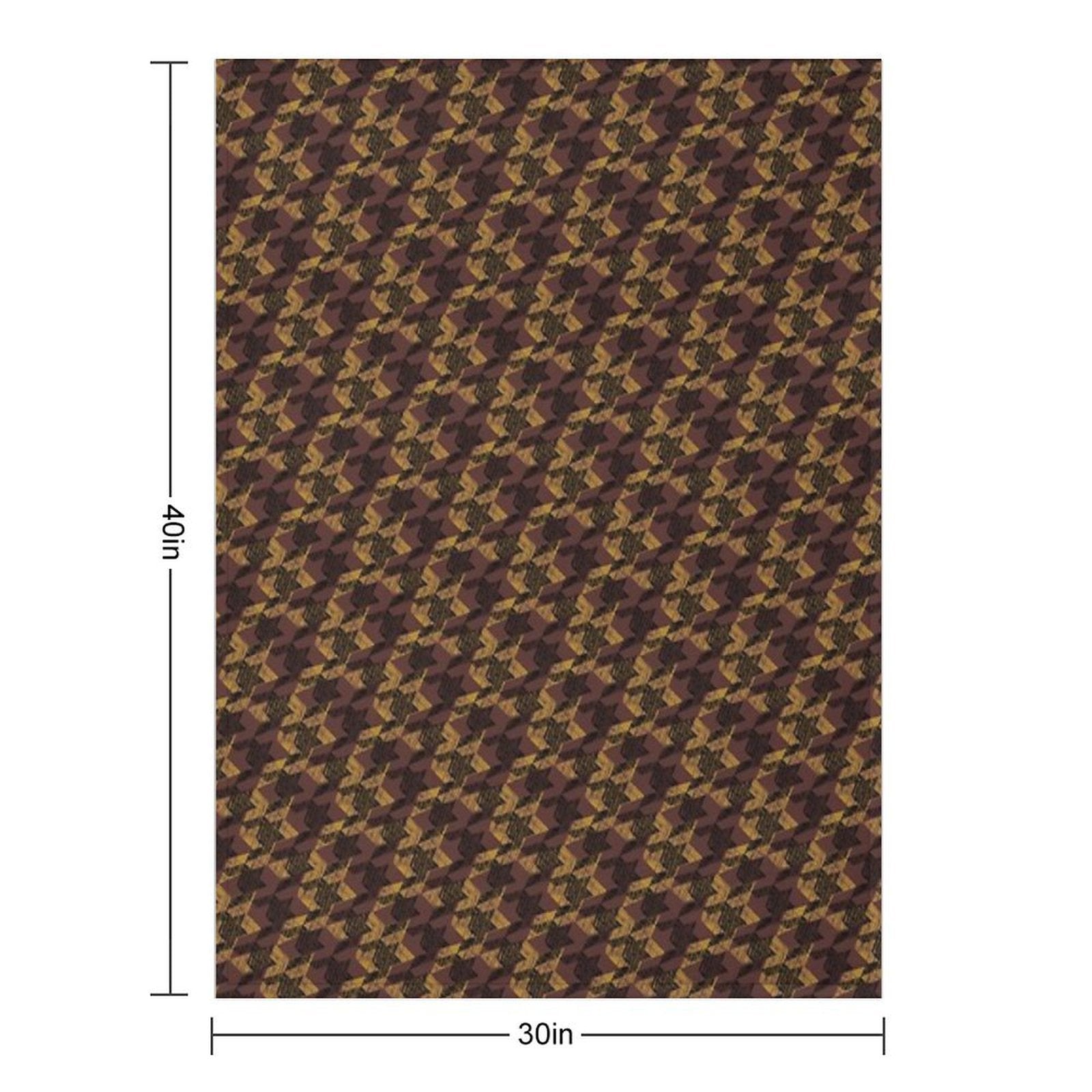 Houndstooth Brown Luxurious Pattern Anti-pilling Throw Blanket