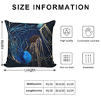 Metallic Jellyfish IV Soft Short Plush Fabric Throw Pillow