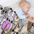 Llama Llama Party Selfie Premium Throw Blanket