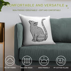 Books And Cats And Books And Cats Soft Fade-Resistant Throw Pillow