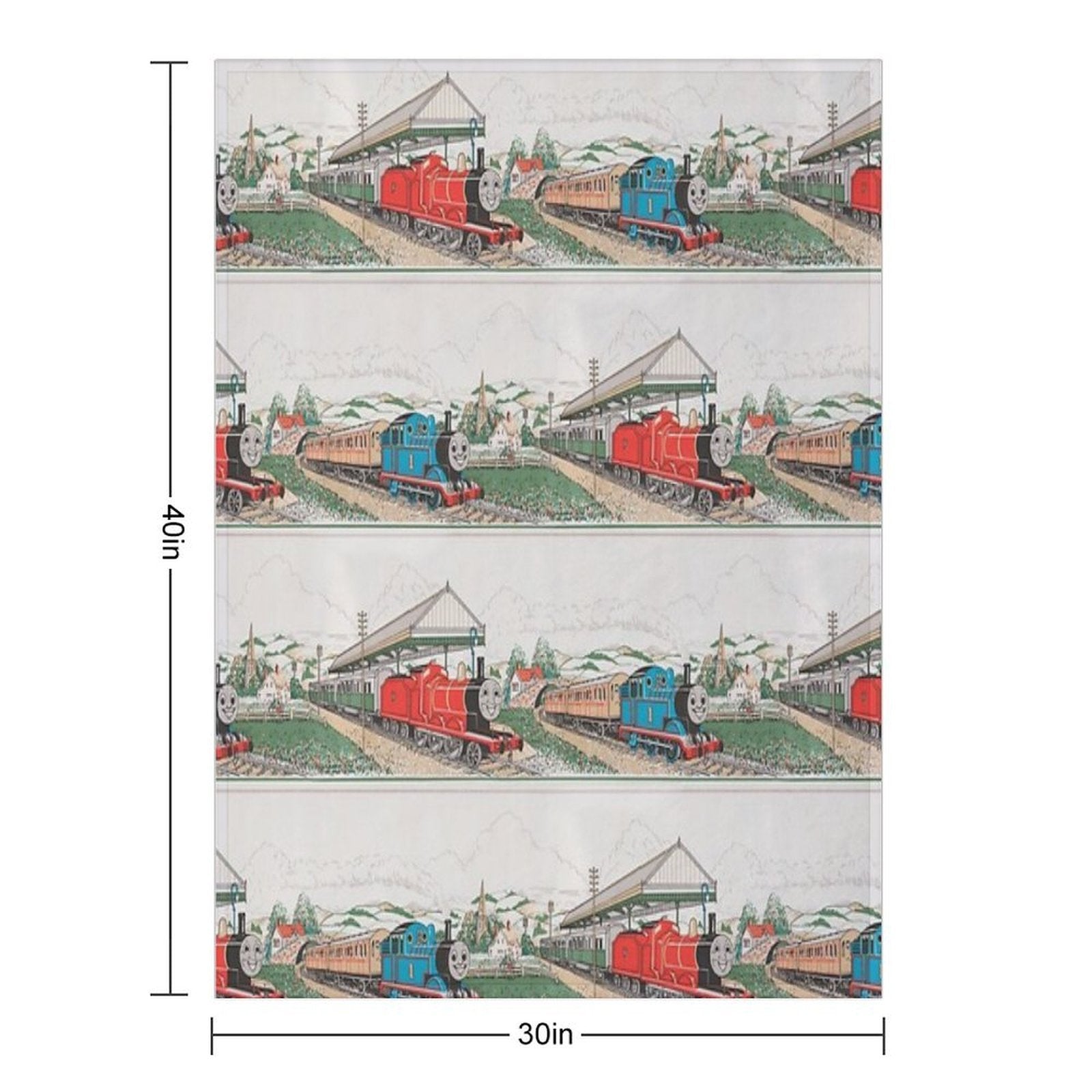 Vintage Thomas And James Seamless Pattern (Thomas The Tank Engine) Versatility Throw Blanket