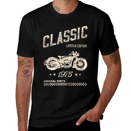 1975 Vintage Classic Motorcycle 50th Birthday  Classic T-Shirt