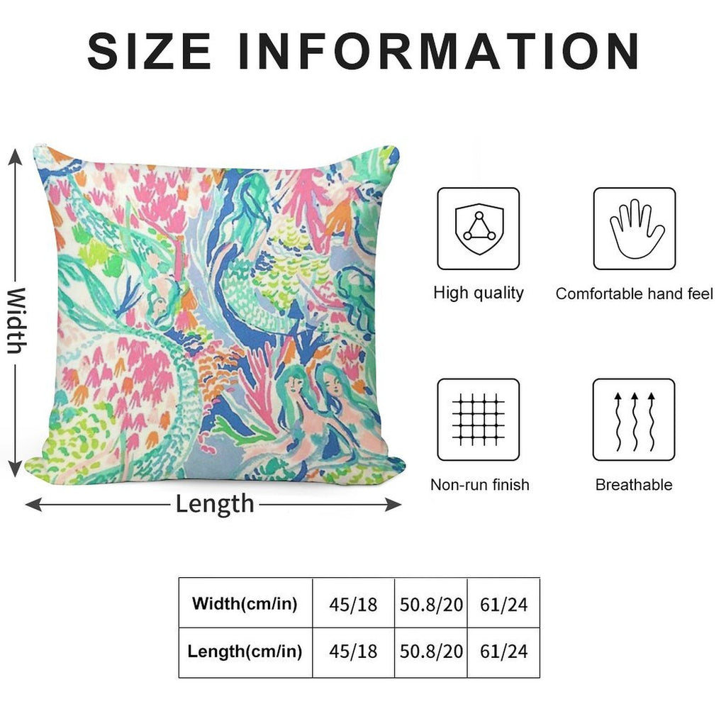 FIVE MERMAIDS Soft Gift Ready Throw Pillow